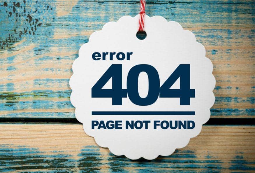 תמונה של דף שגיאה 404