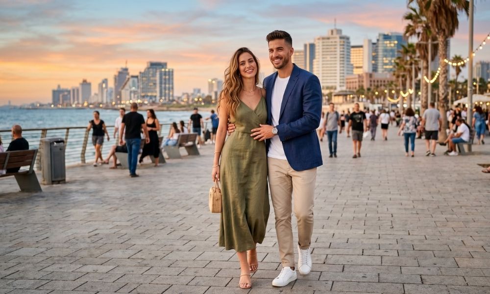 תמונה של תמונה של דוגמן ודוגמנית על רקע ים מצטלמים לאתר 131 בלוג אופנה